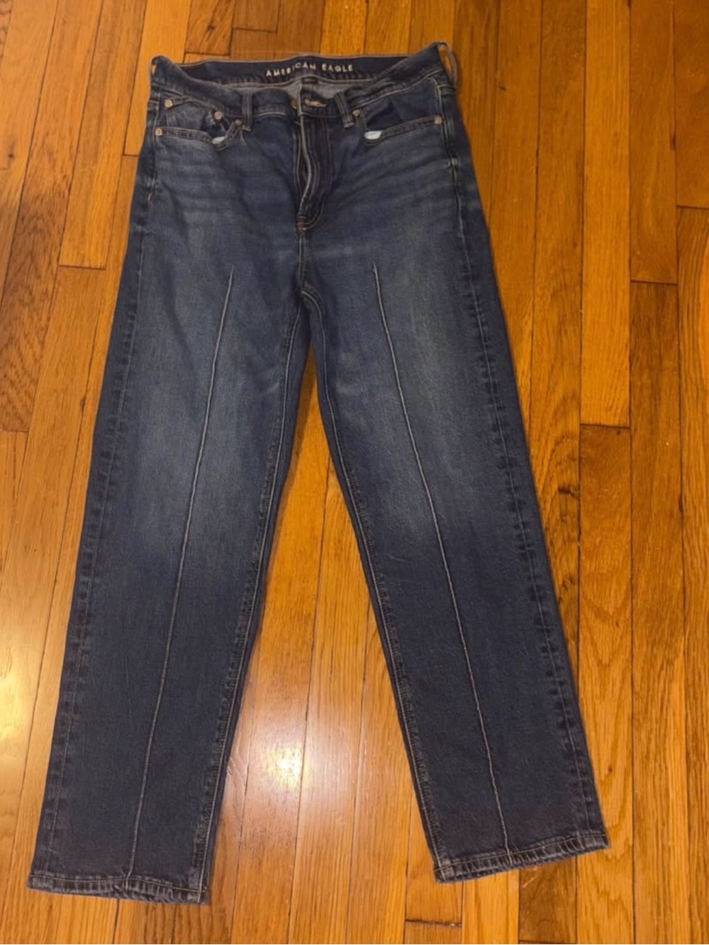 American Eagle Outfitter Dark Blue Straight-Leg Jeans